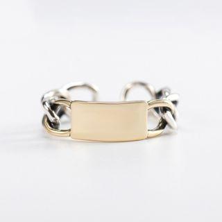 925 Sterling Silver Chain Open Ring S925 - One Size