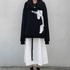 Unicorn Print Hoodie / Midi A-line Skirt