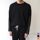 Crew-neck Piped Boxy T-shirt