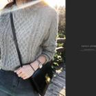 Crewneck Thick Cable Sweater