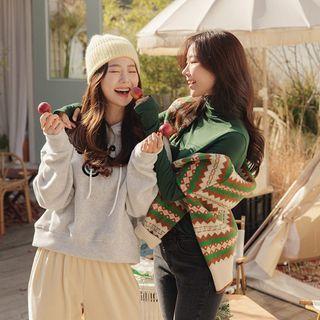 Smiley Boucl -trim Hoodie