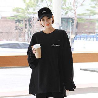 Letter Panel Oversized Sweatshirt