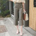 Linen Blend Seam-front Pants