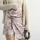 Embellished Velvet Mini Skirt