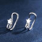 Alloy Star Cuff Earring 1 Pair - Silver - One Size