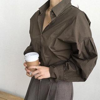 Balloon-sleeve Wide-cuff Shirt