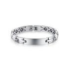 Fashion Simple Geometric Rectangular 316l Stainless Steel Bracelet For Men Silver - One Size
