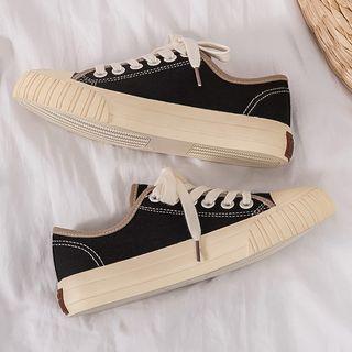Canvas Contrasting Colour Trim Sneakers
