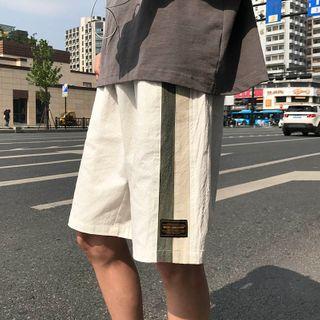Color Panel Wide-leg Shorts