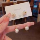 Faux Pearl Drop Earring E4464 - 1 Pair - Gold - One Size