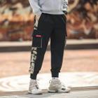 Camo Print Panel Cargo Pants