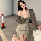Hooded Sweatshirt Jacket / Tank Top Dress
