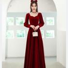 Sweetheart Neckline Midi A-line Dress / Maxi A-line Dress