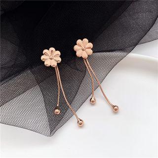 Flower Fringed Earring 1 Pair - Tangerine - One Size