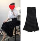 Maxi A-line Dotted Skirt