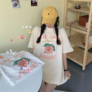 Printed Heart Short-sleeved Top