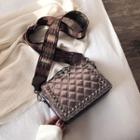 Quilted Studded Flap Crossbody Bag