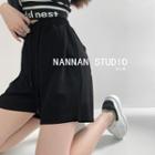 Drawcord High-waist Wide-leg Sweatshorts In 7 Colors