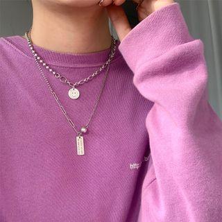 925 Sterling Silver Lettering Chain Necklace