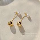 Bead Drop Earring 1 Pair - E4693 - Gold - One Size