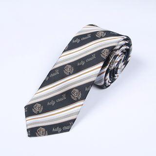 Lettering Striped Neck Tie