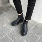 Round-toe Platform Ankle Boots