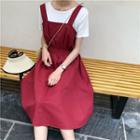 Plain Suspender A-line Dress