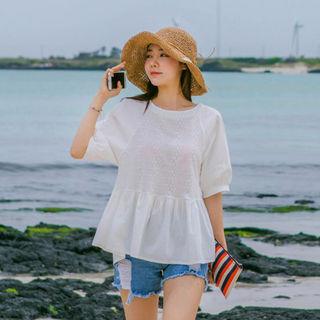 Puff-sleeve Lace Tunic