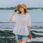 Puff-sleeve Lace Tunic