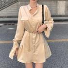 Mini A-line Shirtdress / Chain Belt