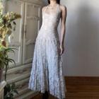 Lace Halter-neck Maxi Dress