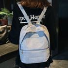 Set: Plain Backpack + Round Shoulder Bag