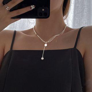 Pearl Pendant Sterling Silver Necklace Silver - One Size