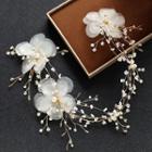 Wedding Faux Pearl Flower Headpiece