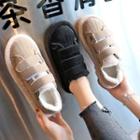 Fleece-lined Adhesive Strap Shoes