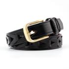 Faux Leather Cutout Belt
