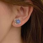 Flower Earring 1 Pair - Flower Earring- Blue - One Size