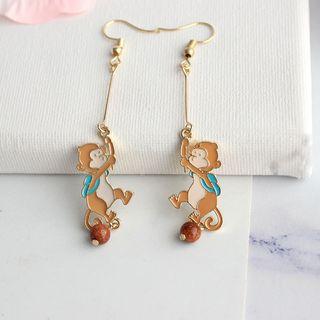 Alloy Monkey Dangle Earring As Shown In Figure - One Size