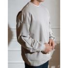 Pintuck-sleeve Drawcord-hem Sweatshirt