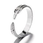 Feather Open Ring White Gold - One Size