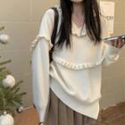 Long-sleeve Wood Ear Trim Sweater