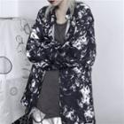 Long-sleeve Tie-dye Shirt Black - One Size