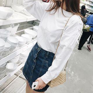 Lace Up Long-sleeve Top