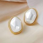 Faux Pearl Stud Earring 1 Pair - E5475 - White - One Size