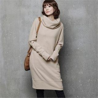 Turtle-neck Long-sleeve Dress