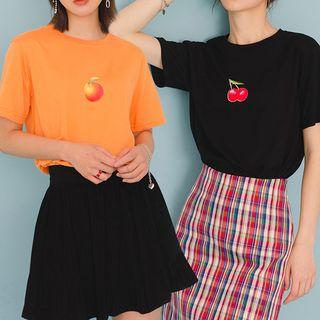 Fruit Print Short-sleeve Top