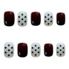 Dotted Faux Nail Tips Pd95 - Coffee - One Size