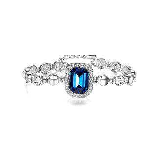 Gorgeous Bracelet With Blue Austrian Element Crystals