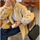 Loose-fit Faux-fur Coat