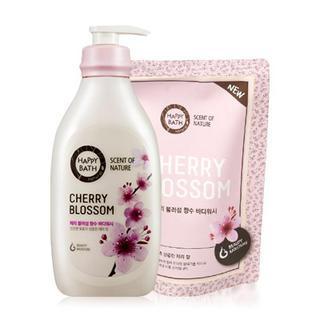 Happy Bath - Cherry Blossom Set: Body Wash 500ml + Refill 250ml 2pcs
